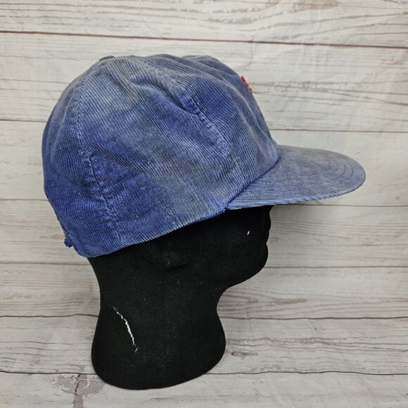 Vintage Texas Rangers Patch Corduroy Snapback Hat Faded Distressed Made In USA - Picture 7 of 14